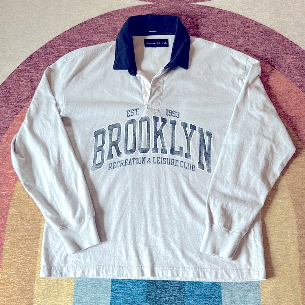 Oversized A&F Rugby Polo, size S